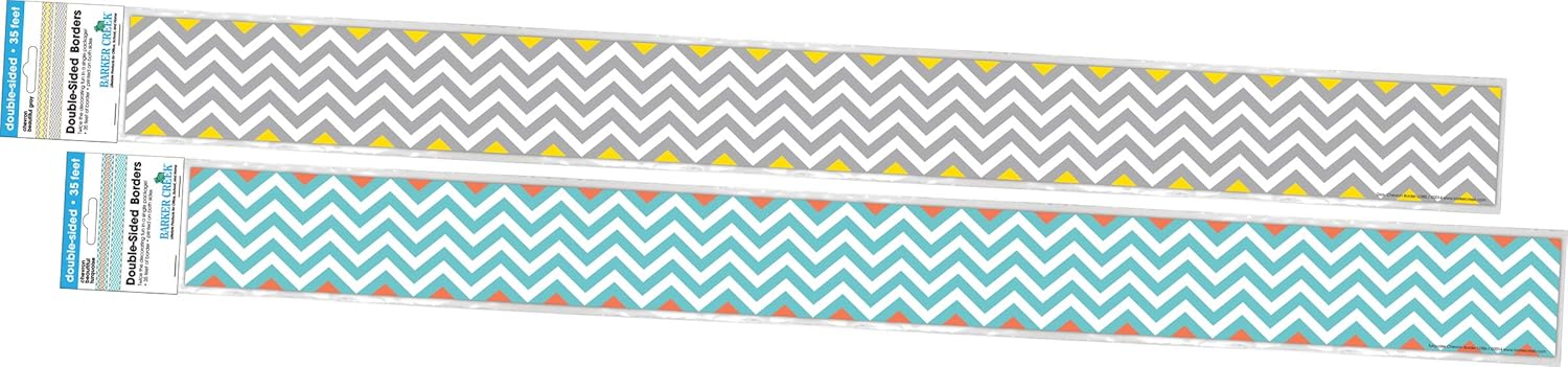 BARKER CREEK Double-Sided Chevron Classroom Border Trim