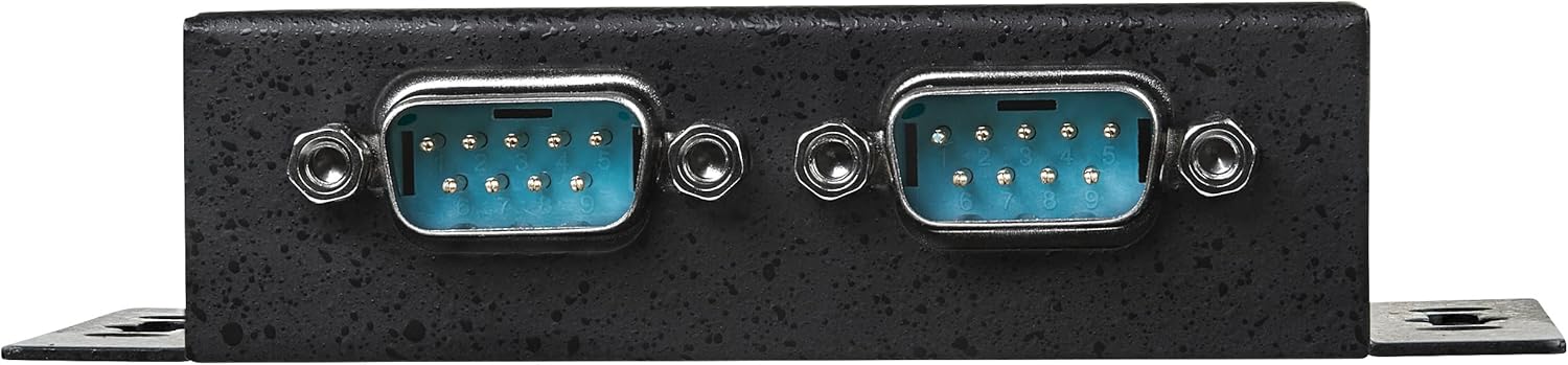 StarTech.com USB to Serial Adapter - 2 Port - Wall Mount - Din Rail Clips - Industrial - COM Port Retention - FTDI - DB9