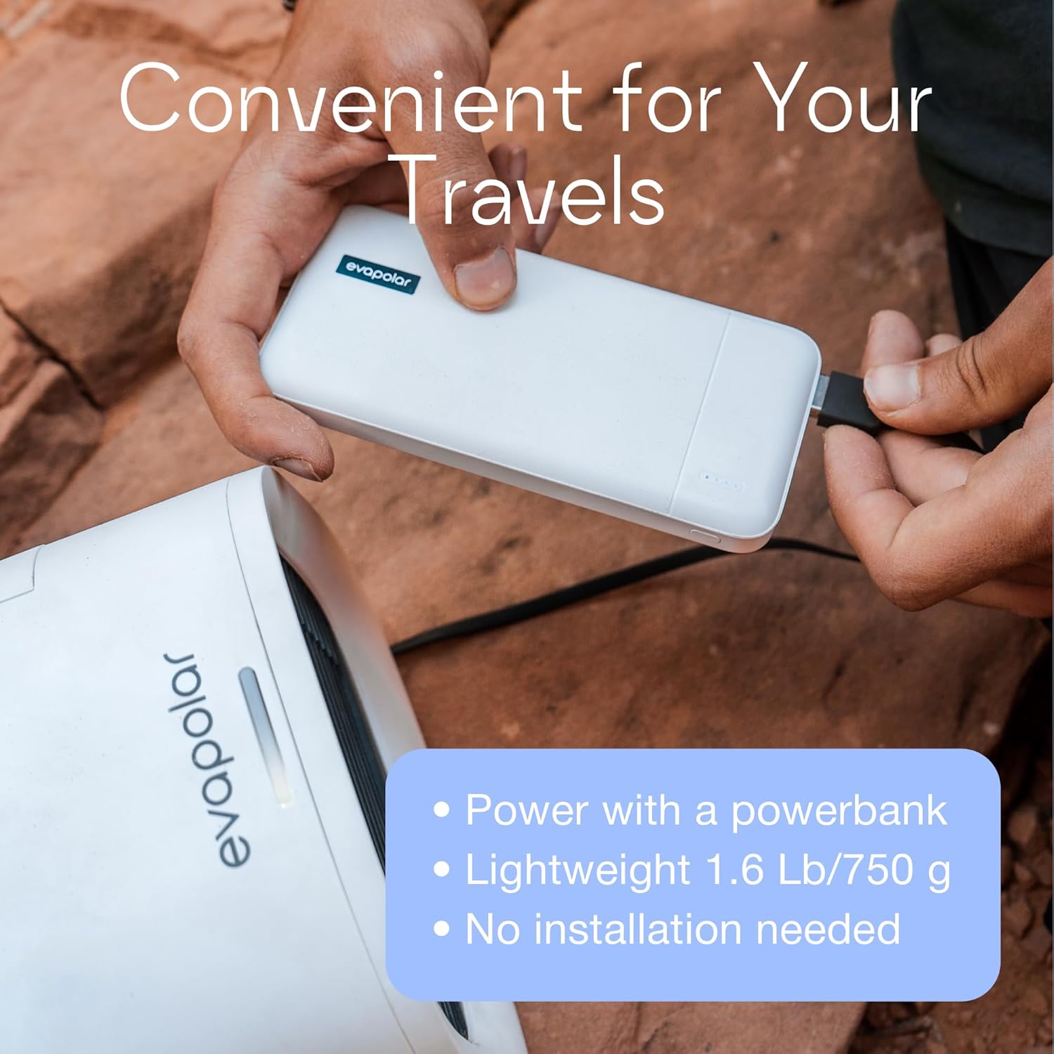 Evapolar evaCHILL Portable Air Conditioners / Mini AC Unit / Small Personal Evaporative Air Cooler and Humidifier Fan