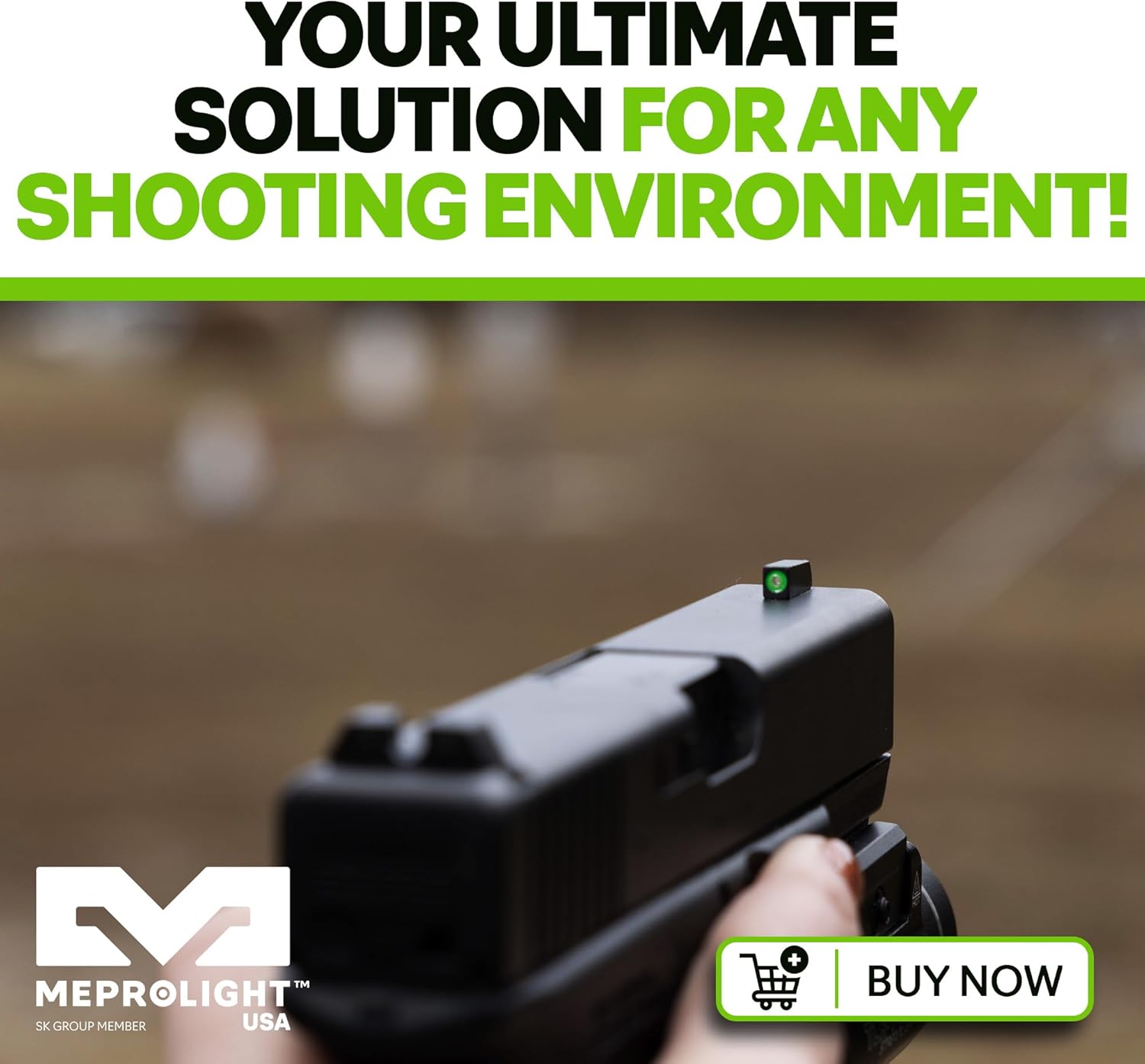 MEPROLIGHT Hyper-Bright Tritium Day/Night Pistol Sight Set