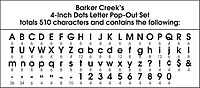 Barker Creek 4" Letter Pop-Outs 2-Pack, Dots, Jazz Up Your Bulletin Boards with These Colorful Letters