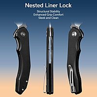 CIVIVI Bluetick Folding Knife for EDC, Pocket Knife with 3.47" 14C28N Blade G10 Handle