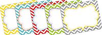 Barker Creek Name Badges & Self-Adhesive Labels, Beautiful Chevron, Multi-Purpose Name Tags, Gift Tags