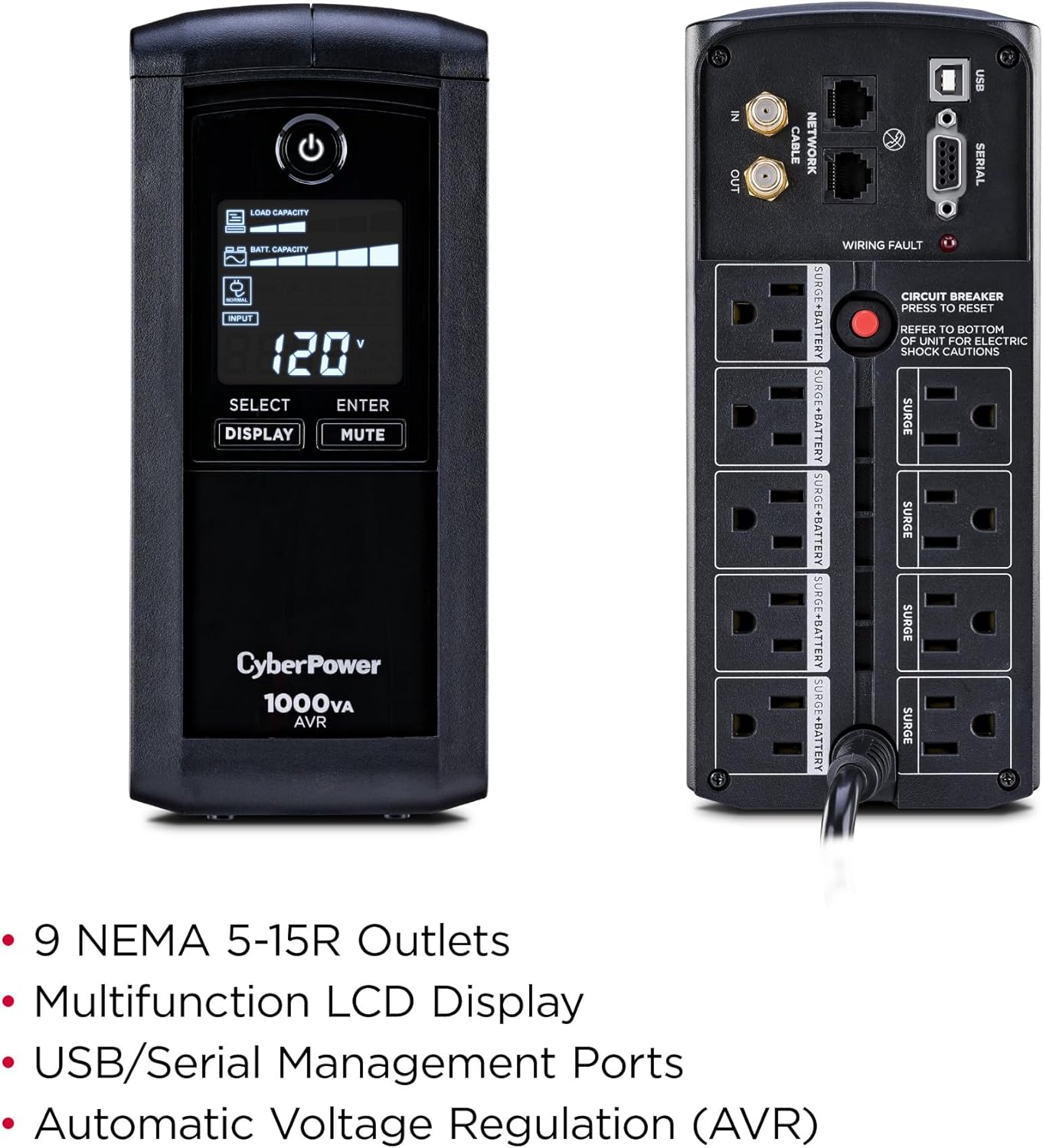 CyberPower Intelligent LCD Line-Interactive Mini-Tower UPS