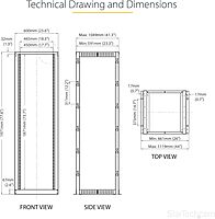 StarTech.com 4-Post Mobile Open Frame 19in Server Rack