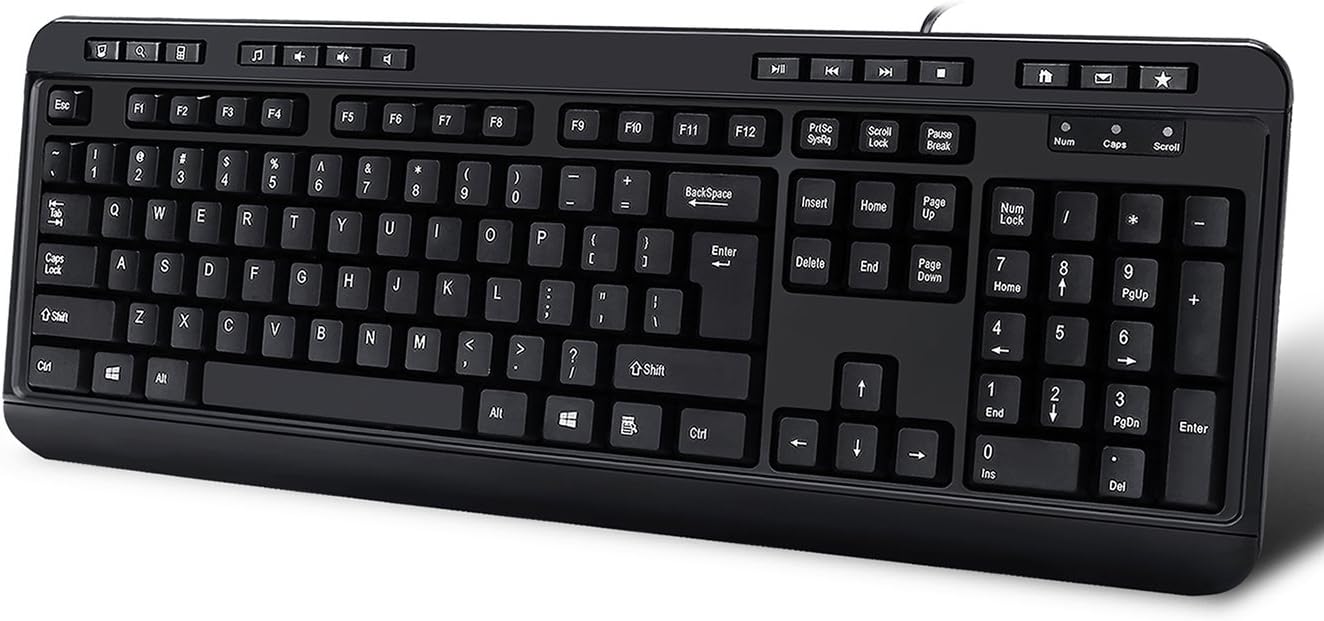 Adesso AKB-132HB Multimedia Desktop Keyboard With 3-Port USB Hub