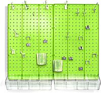 Azar Displays 70-Piece Pegboard Wall Organizer Kit with 13.5" x 22" Panels