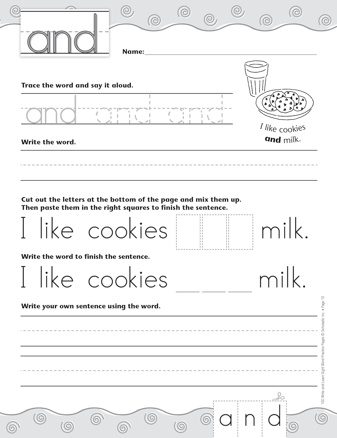 100 Write-and-Learn Sight Word Practice Pages: Engaging Reproducible Activity Pages That Help Kids Recognize, Write