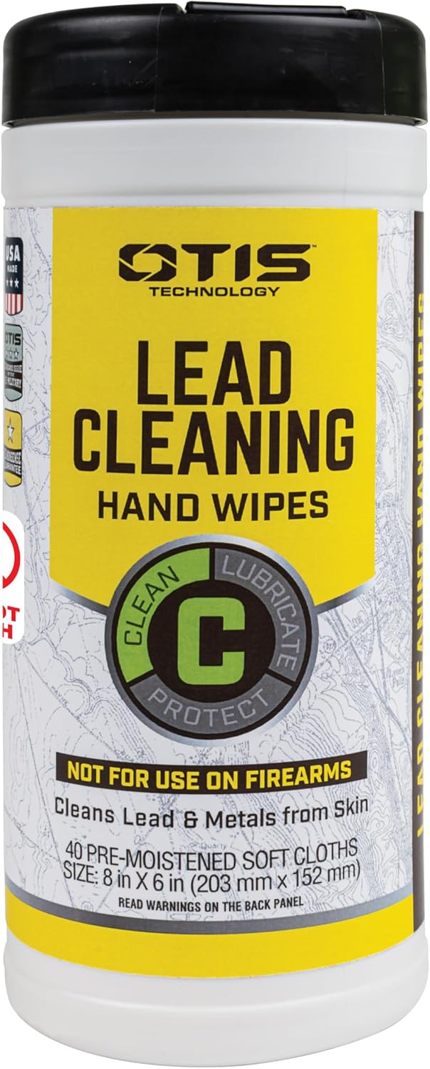 Otis Technologies, Lead Remover Hand Wipes Canister, White, Cloth Size: 8" x 6" (FG-40C-LRW)