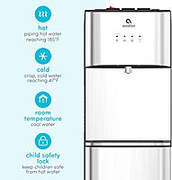 Avalon Limited Edition Self Cleaning Water Cooler Water Dispenser - 3 Temperature Settings - Hot, Cold & Room Water