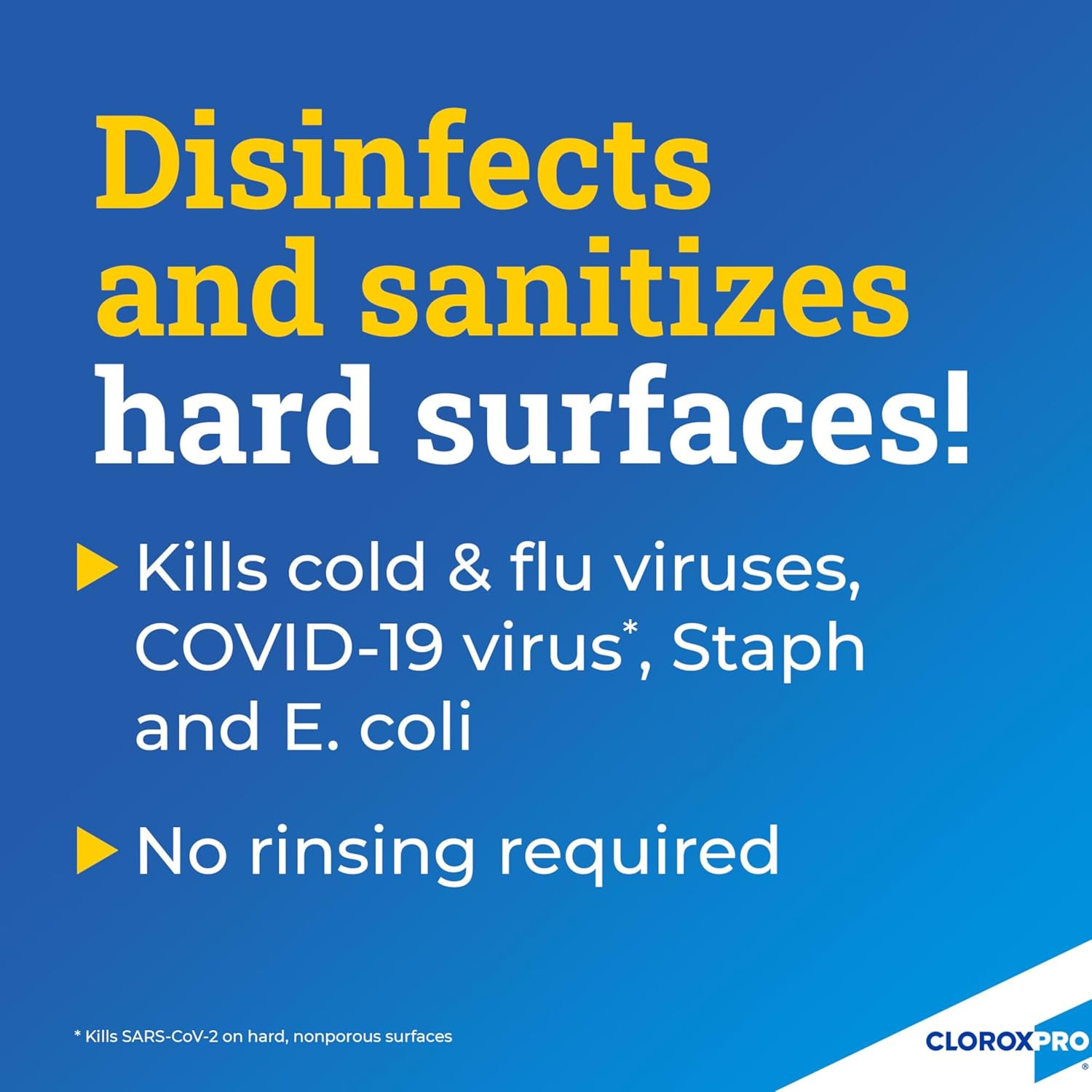 CloroxPro Anywhere Daily Disinfectant and Sanitizer, No-Rinse Food Contact Sanitizer, 32 Fluid Ounces