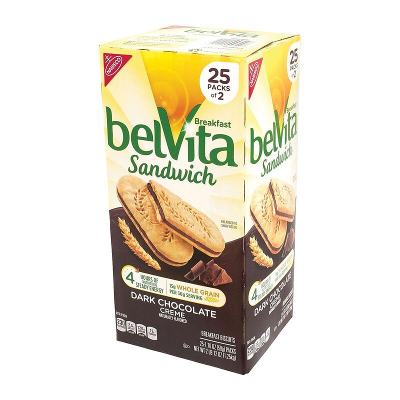 Belvita Breakfast Sandwich Dark Chocolate Creme, 25 Count, 44 oz