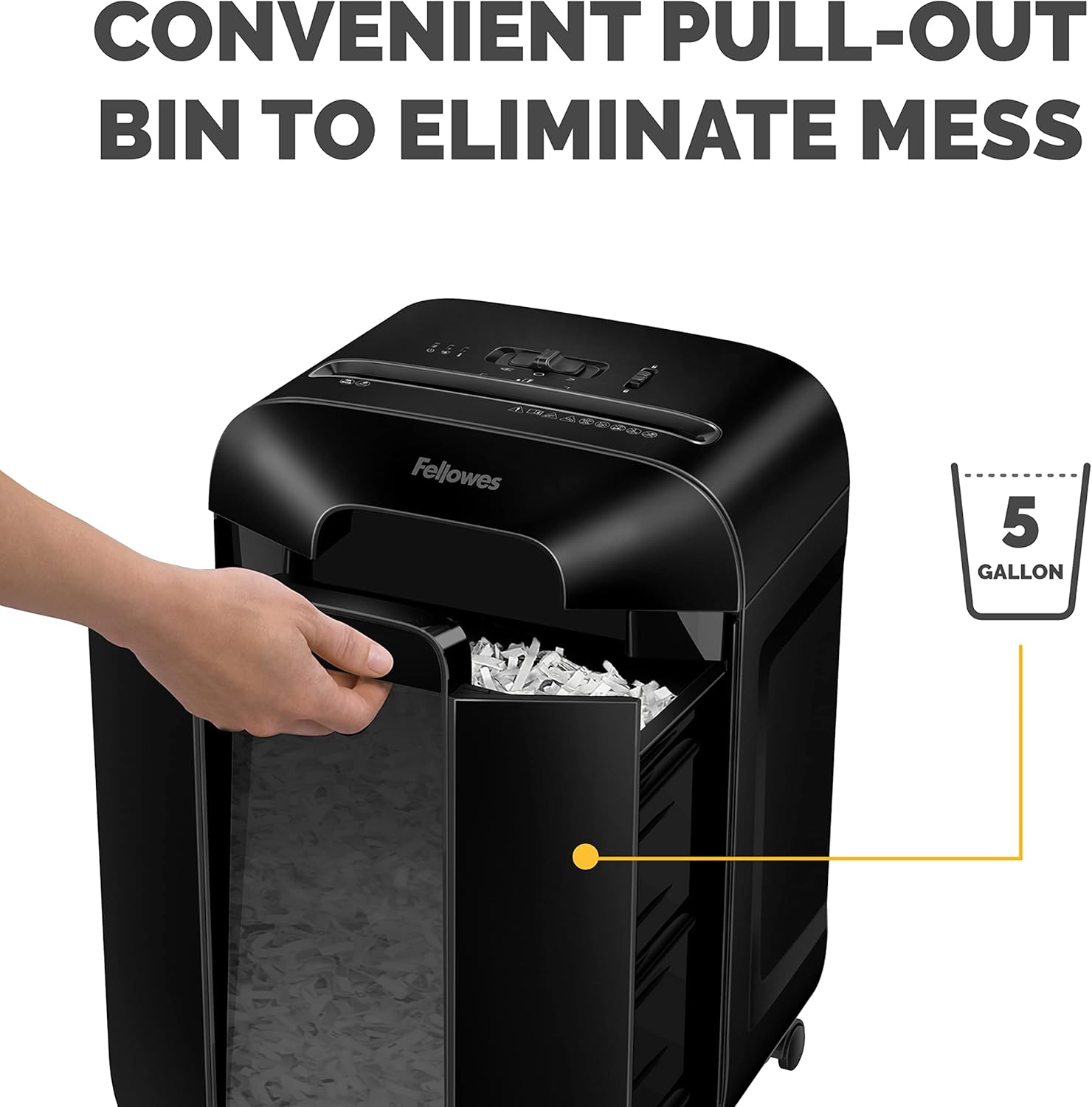 Fellowes LX85 Cross Cut 12-Sheet Home Office Paper Shredder with SafeSense, Black