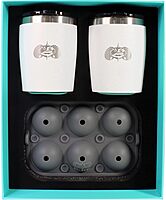 Toadfish Non-tipping 10oz Double-Wall Insulated Stainless Steel Rocks Tumbler with Easy-Slide Lid