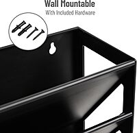 Mind Reader 5-Tier Vertical File Holder, Desktop Organizer, Wall Mount