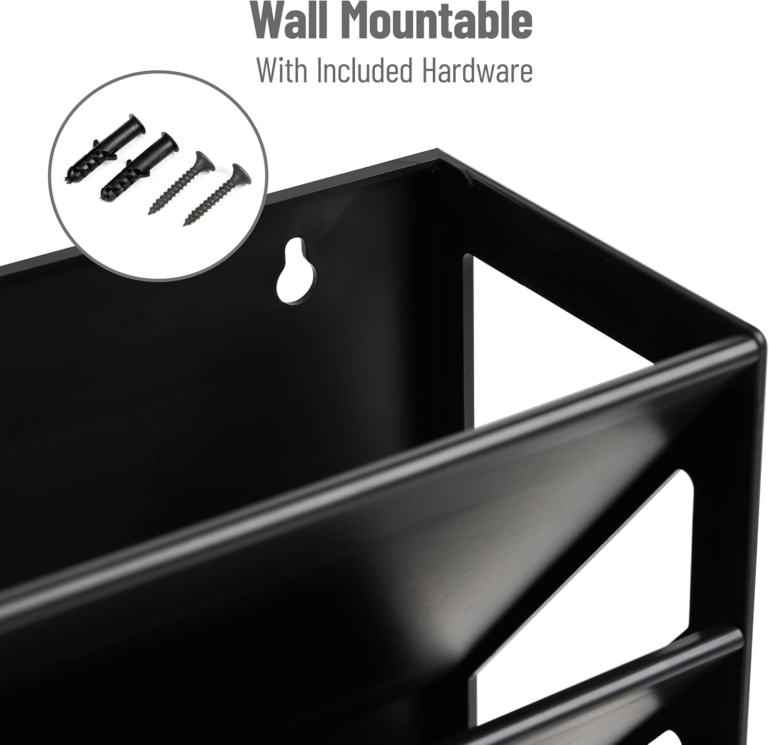 Mind Reader 5-Tier Vertical File Holder, Desktop Organizer, Wall Mount