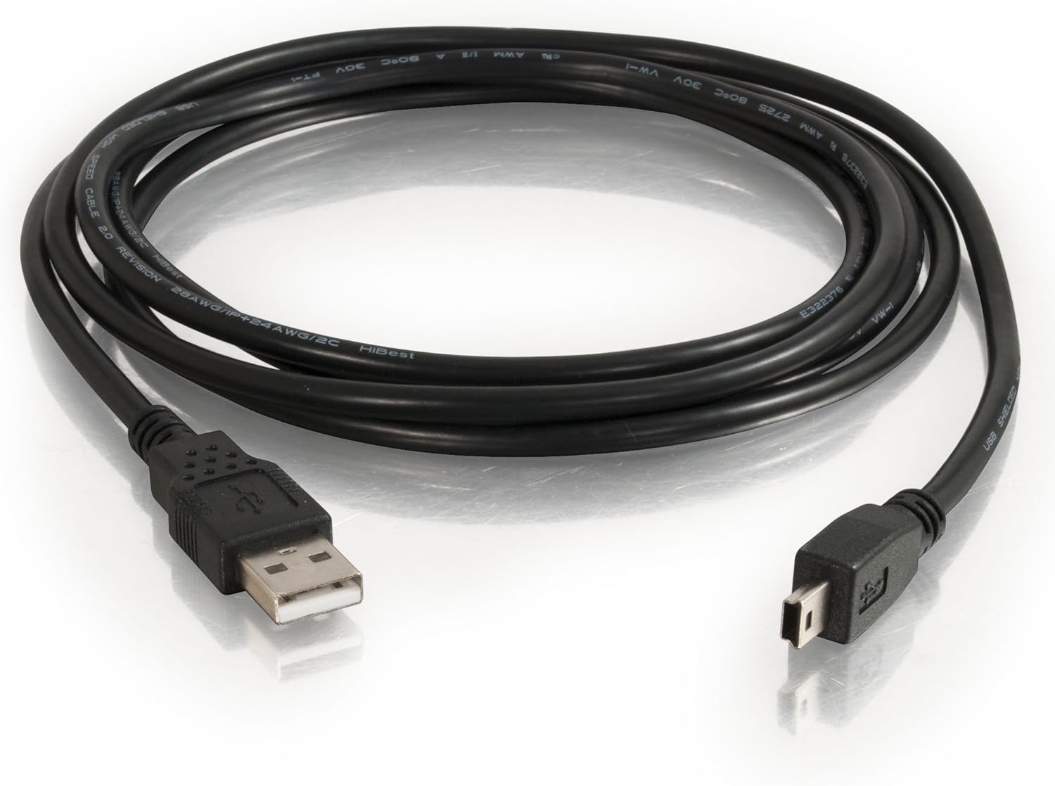 C2G 27005 USB 2.0 A to Mini-B USB Cable, 6.56 Feet (2 Meters), Black