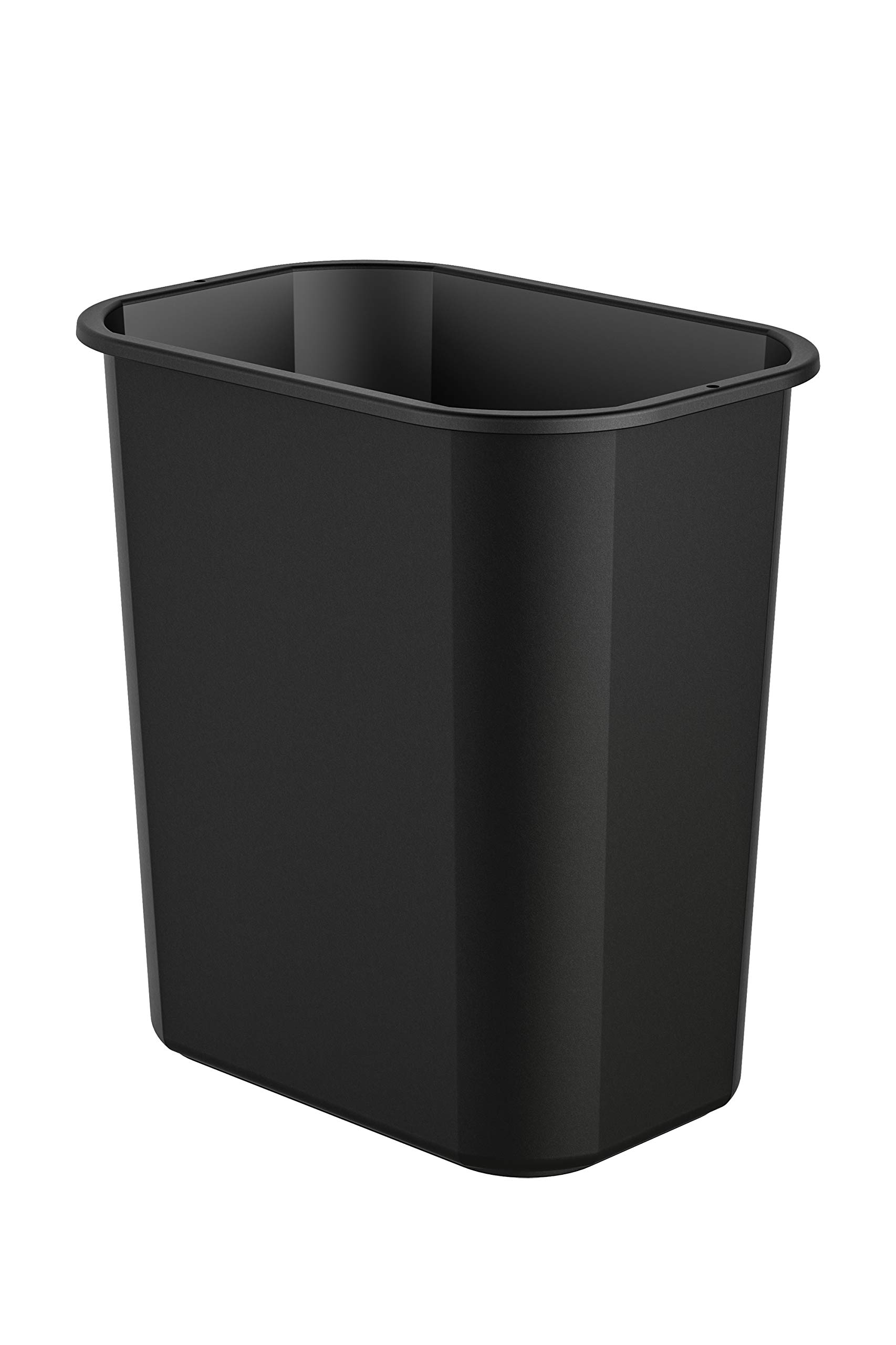 Suncast 3 Gallon Resin Waste Basket with Rolled Lip for Strength, Compact Design for Offices, Classrooms