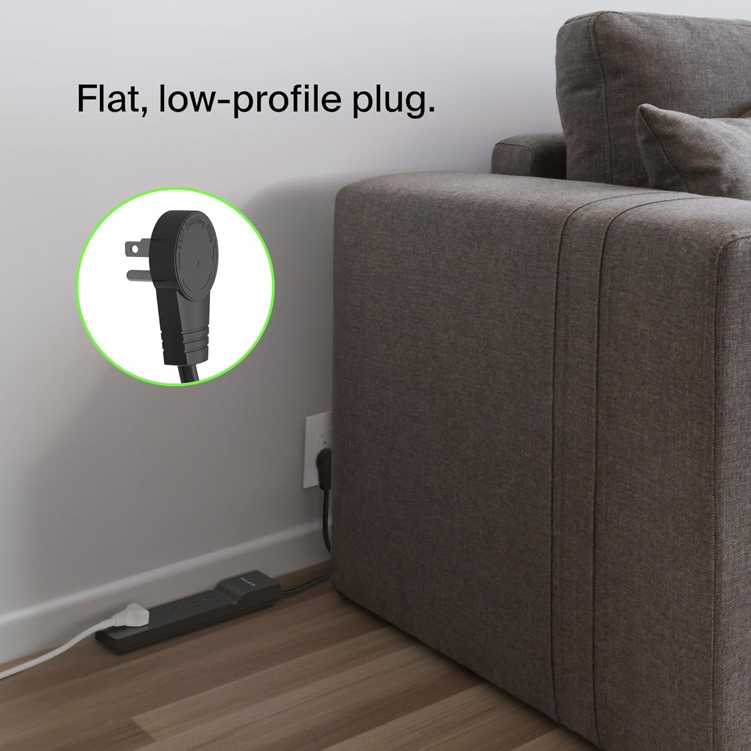 Belkin 6-Outlet Surge Protector Power Strip with 6 ft Heavy-Duty Cord