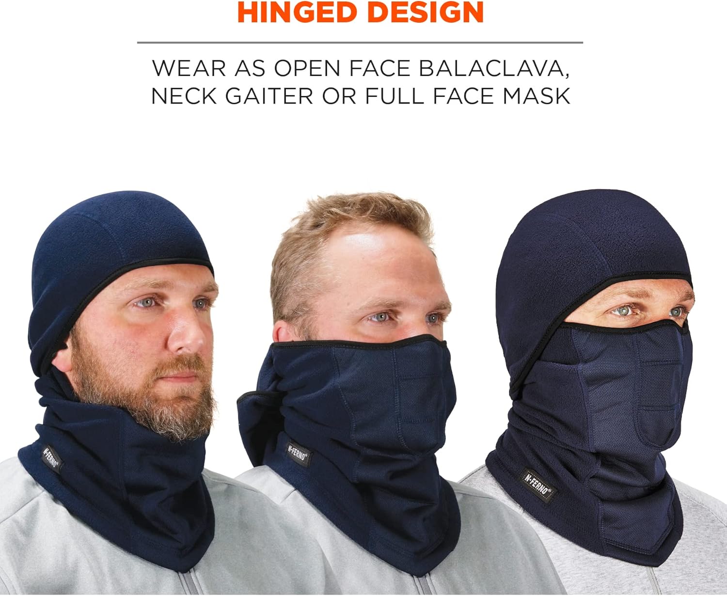 Ergodyne N-Ferno 6823 Wind-Proof Hinged Balaclava Face Mask