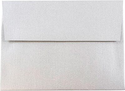JAM PAPER Silver Stardream Metallic Invitation Envelopes