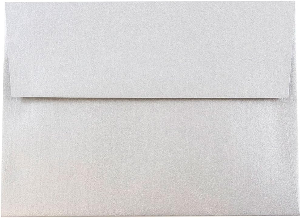 JAM PAPER Silver Stardream Metallic Invitation Envelopes