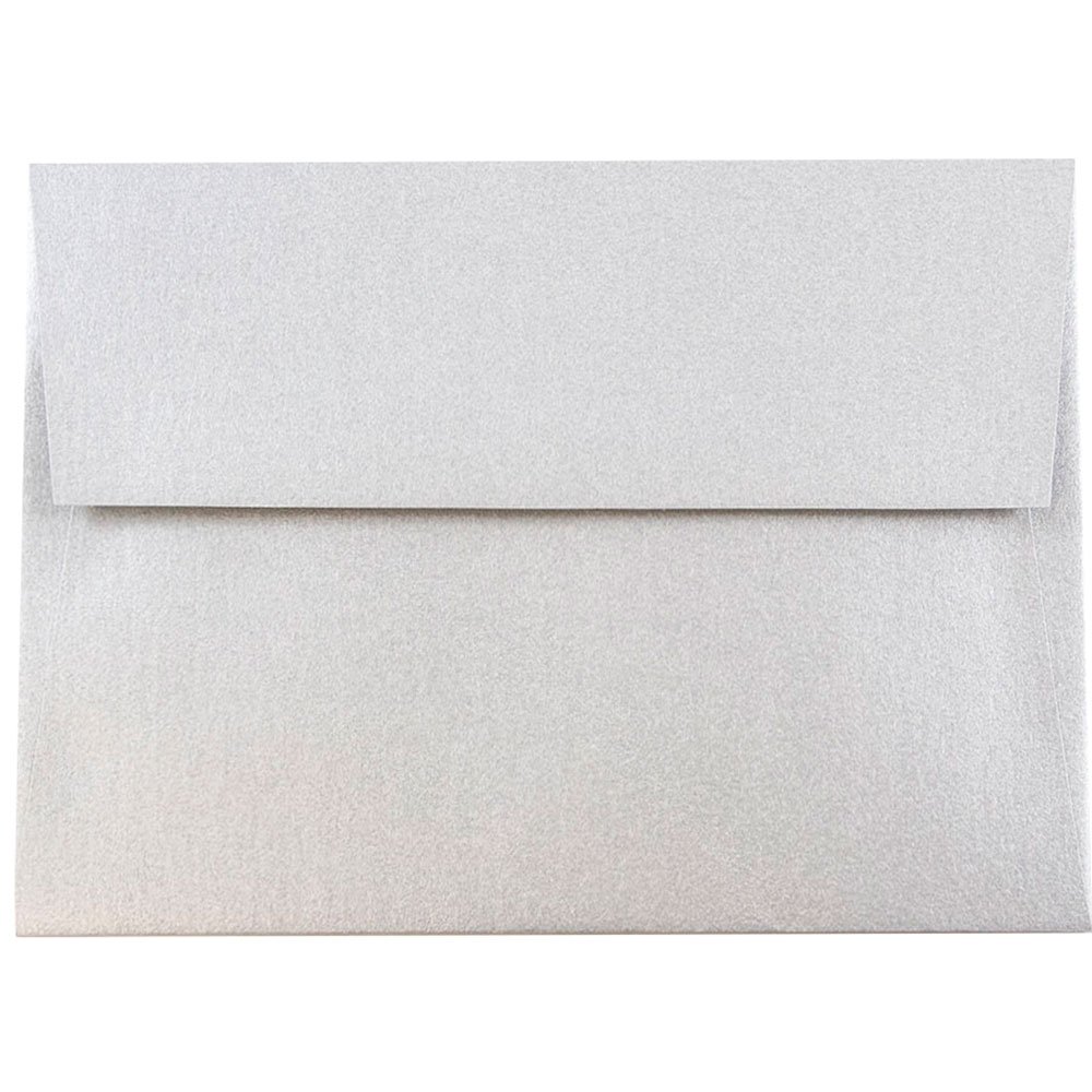 JAM PAPER Silver Stardream Metallic Invitation Envelopes