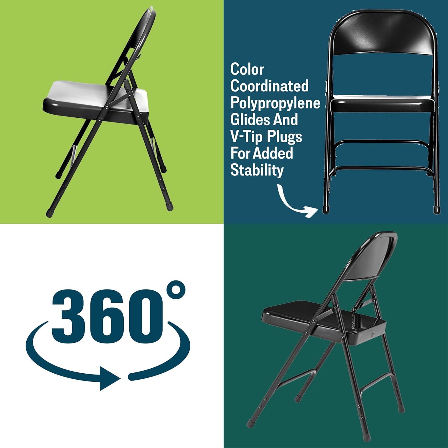 National Public Seating 50 Series Steel Portable Folding Chairs