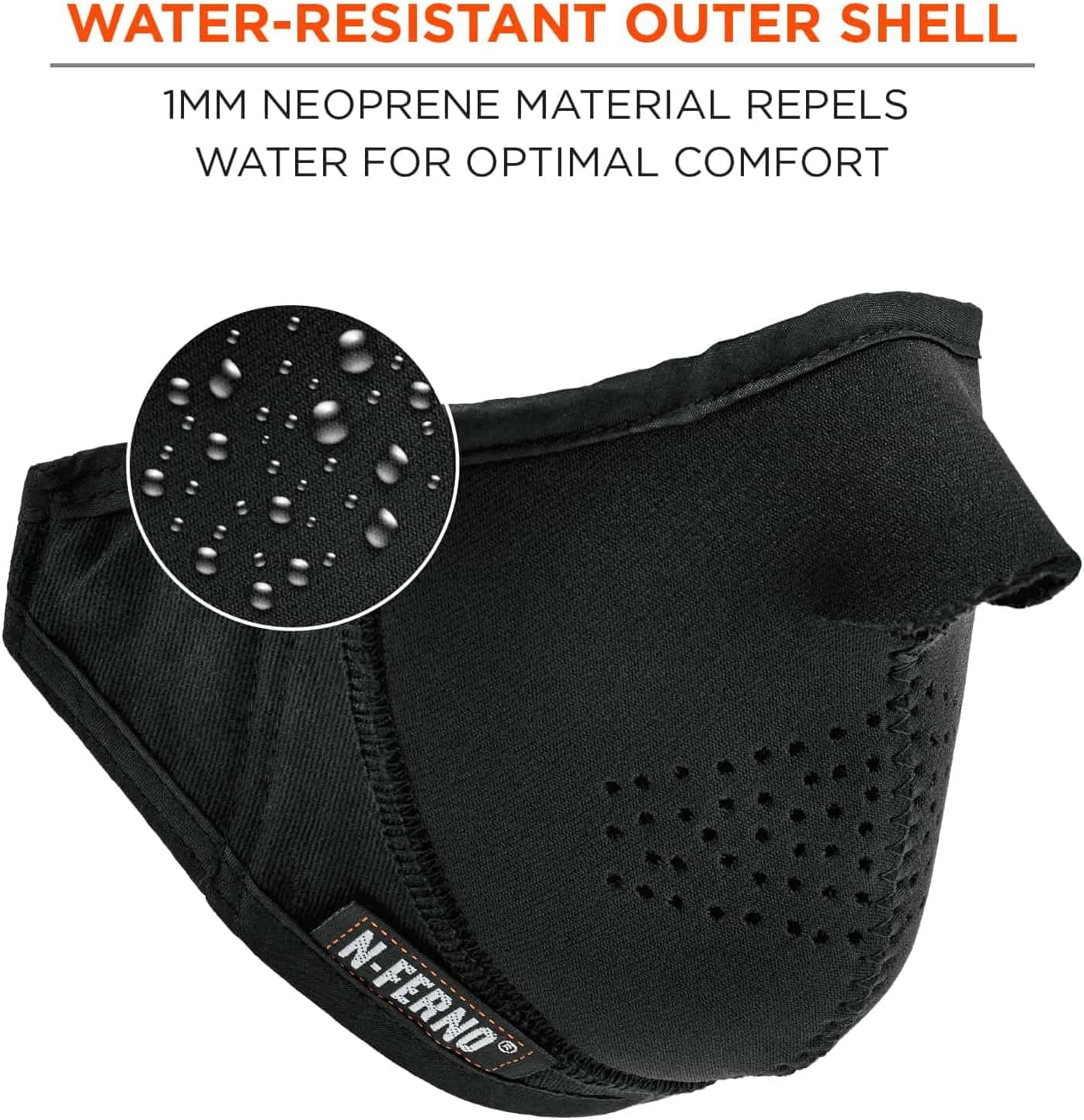 Detachable Neoprene Mouthpiece for Winter Liners, Ergodyne N-Ferno 6874,Black Mask