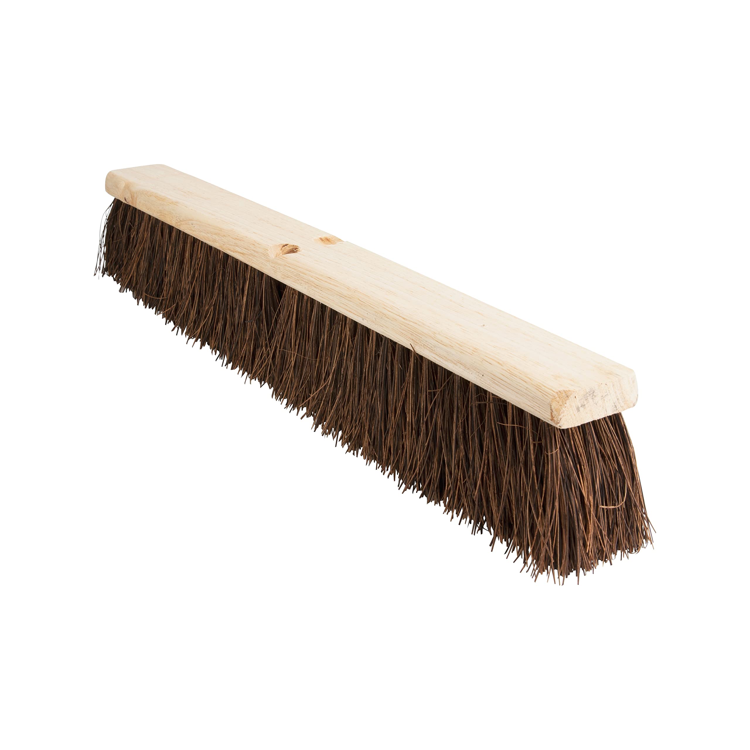 Genuine Joe 24" Push Broomhead, Lacquered Wood with Palmyra Fibers, Handle Not Included, 1 Count