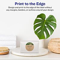 Avery Kraft Brown Starburst Labels, Sure Feed Technology, 2.25" Print-to-The-Edge, Laser/Inkjet Printable