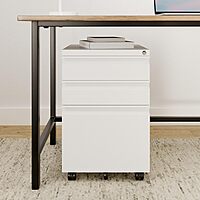 Mount-It! 3 Drawer Mobile File Cabinet with Lock and Wheels