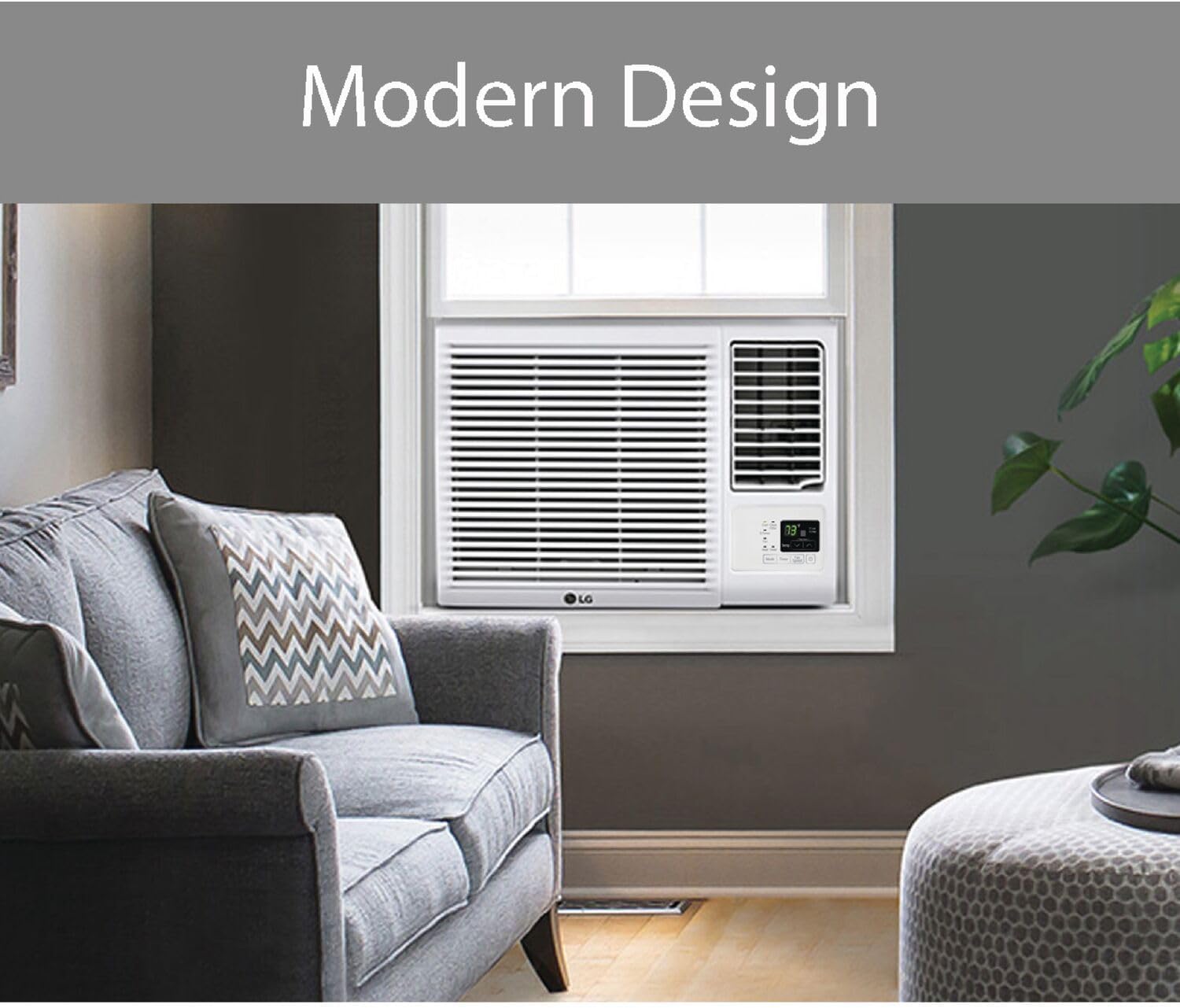 LG Window Air Conditioner with Supplemental Heat, Electronic Controls with Remote