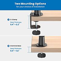 Mount-It! Mic Arm, Microphone Boom Arm, Adjustable Full Motion Mic Desk Mount, for Streaming, Gaming, Podcast, Recording, 3/8" and 5/8" Compatible, Height up to 33.3", Black