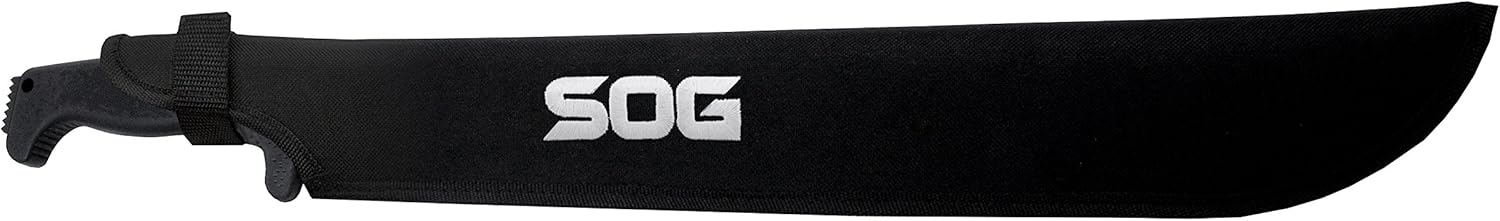 SOG Sogfari 13" or 18" Stainless Steel Survival Machete Knives | Saw on The Back of The Blade, Textured Handle, Nylon Sheath