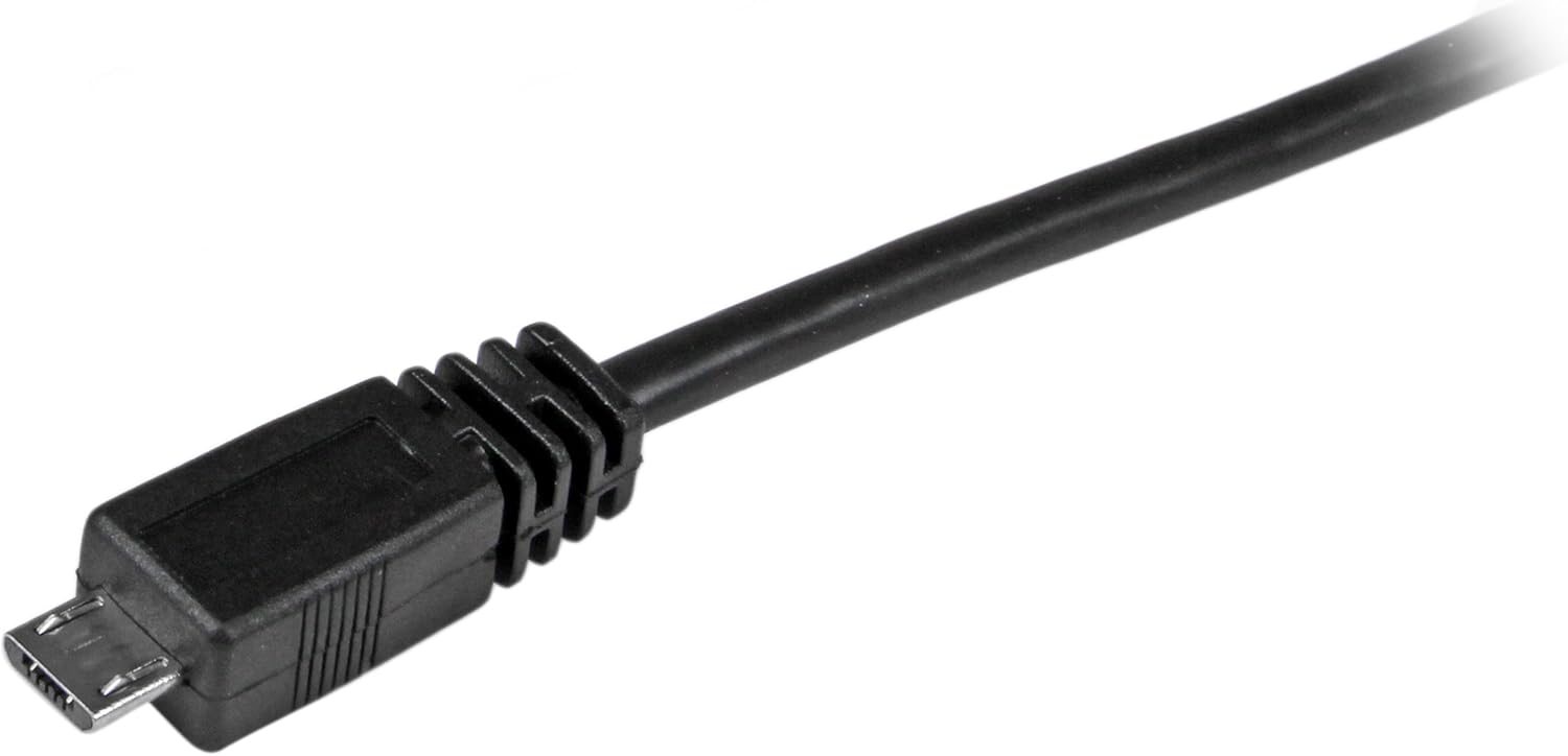 StarTech.com 1 ft. (0.3 m) USB to Micro USB Cable - USB 2.0 A to Micro B - Black - Micro USB Cable (UUSBHAUB1)