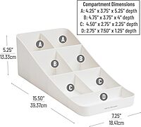 MIND READER 7-Compartment Countertop Condiment Organizer