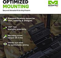 Meprolight MCO PRO 2/68 MOA Reflex Sight, 10 Day/2 NV Brightness, Shake Awake, IP67 Waterproof, 25,000+ Hour Battery, MIL-STD-1913 Mount (901142372)