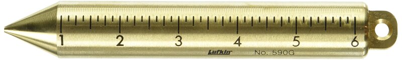 Crescent Lufkin 20 oz. Inage Solid Brass Cylindrical SAE/Metric Plumb Bob - 590GMEN , Black