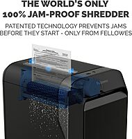 Fellowes LX190 20 Sheet P-4 Cross-Cut, Heavy Duty Paper Office Shredder, 100% Jam Proof
