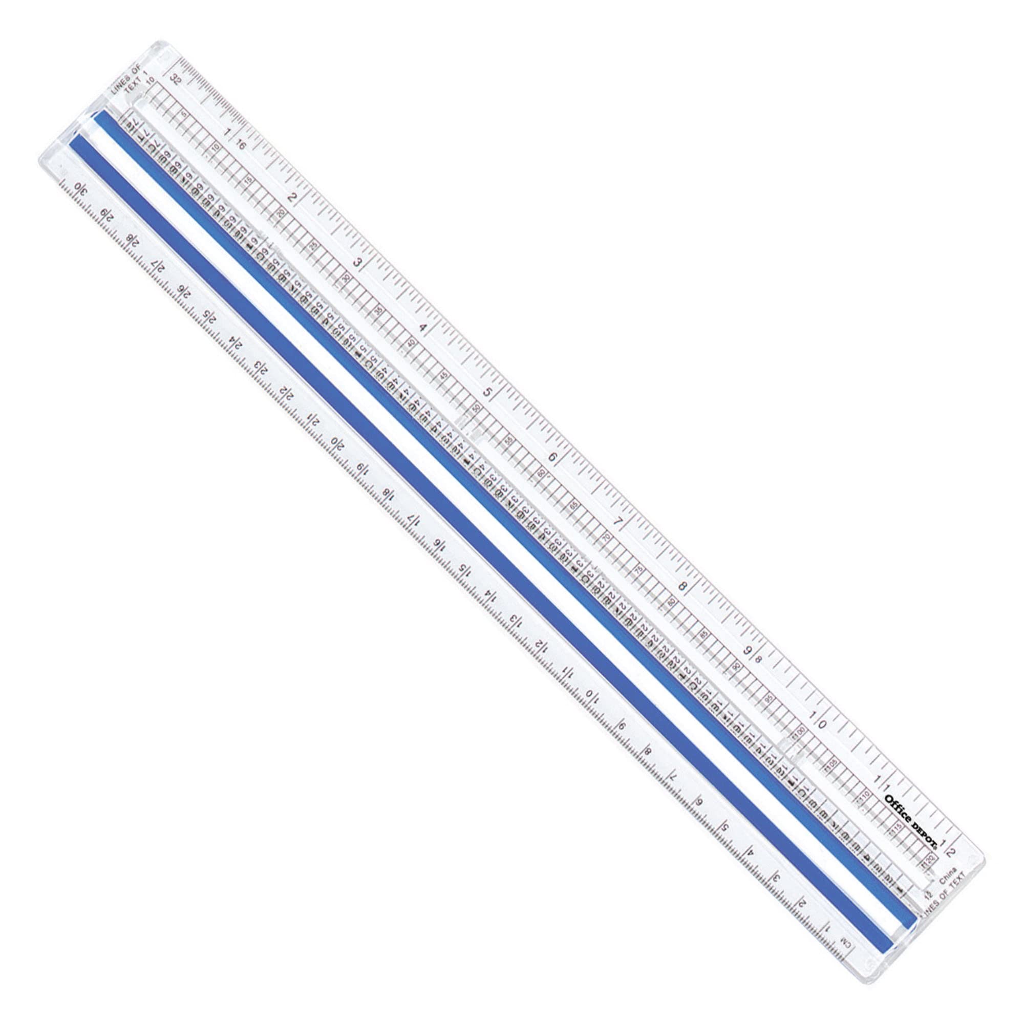 Office Depot Magnifying Ruler, 12in., Clear, NB-20110520