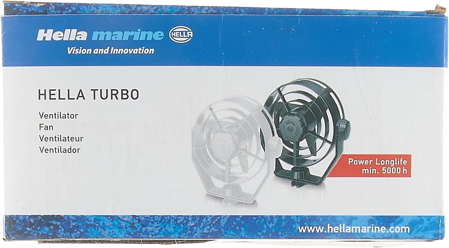 Hella 003361022 '3361 Series' 12V DC 2 Speed Turbo Fan with White Housing
