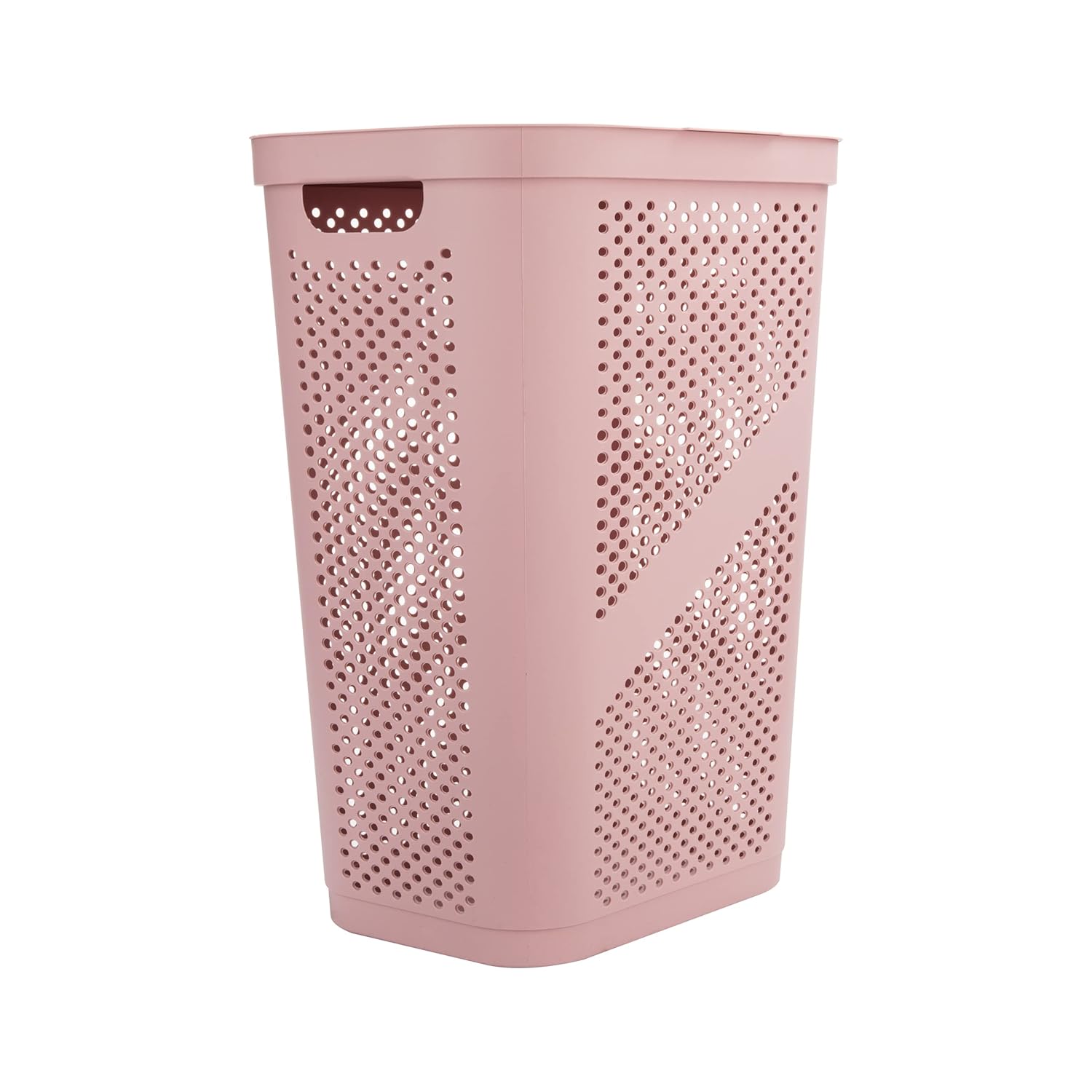 Mind Reader Slim Laundry Hamper with Lid, 60L Ventilated Plastic