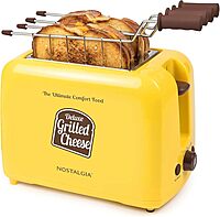 NOSTALGIA Grilled Cheese Sandwich Toaster with Easy-Clean Toasting Baskets and Adjustable Toasting Dial