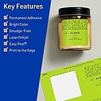 AVERY Printable Square Labels with Sure Feed Technology, Print-to-The-Edge, Laser/Inkjet Compatible