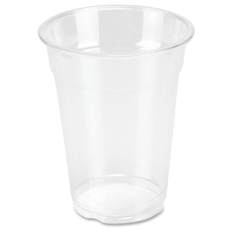 Genuine Joe Clear Plastic Cup, 10oz, For Cold Beverages, 25 Count 25 Count (Pack of 1)