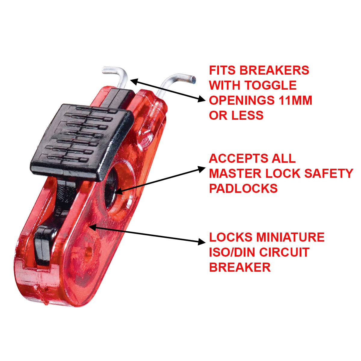 Master Lock S2390 Lockout Tagout Miniature Circuit Breaker Lockout Standard Toggles