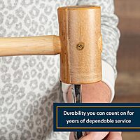 Weaver Leather Supply Rawhide Mallet, Silent Robust Water Buffalo Leather Hammer, Leathercraft Tool for Tooling