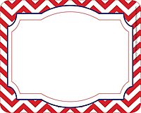 Barker Creek Name Badges & Self-Adhesive Labels, Nautical Chevron, Multi-Design, Multi-Purpose Name Tags, Gift Tags