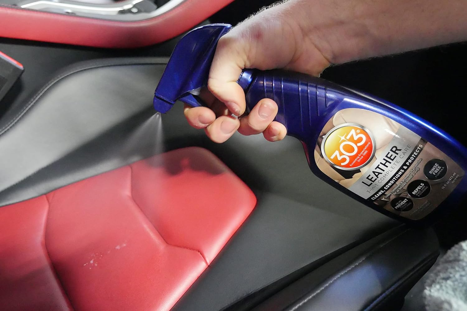 303 Products Leather 3-In-1 Complete Care - Cleans, Conditions, & Protects - Helps Prevent Fading & Cracking